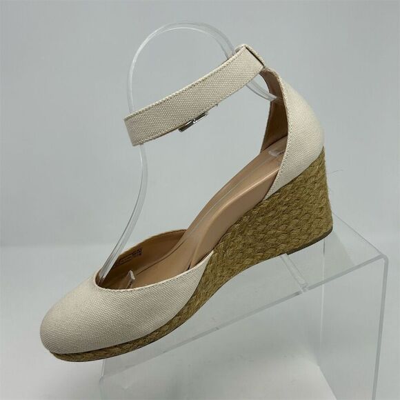 Vionic Women's White Ankle Strap Espadrille Wedge Sandals Size 9 Summer Boho - Picture 4 of 14